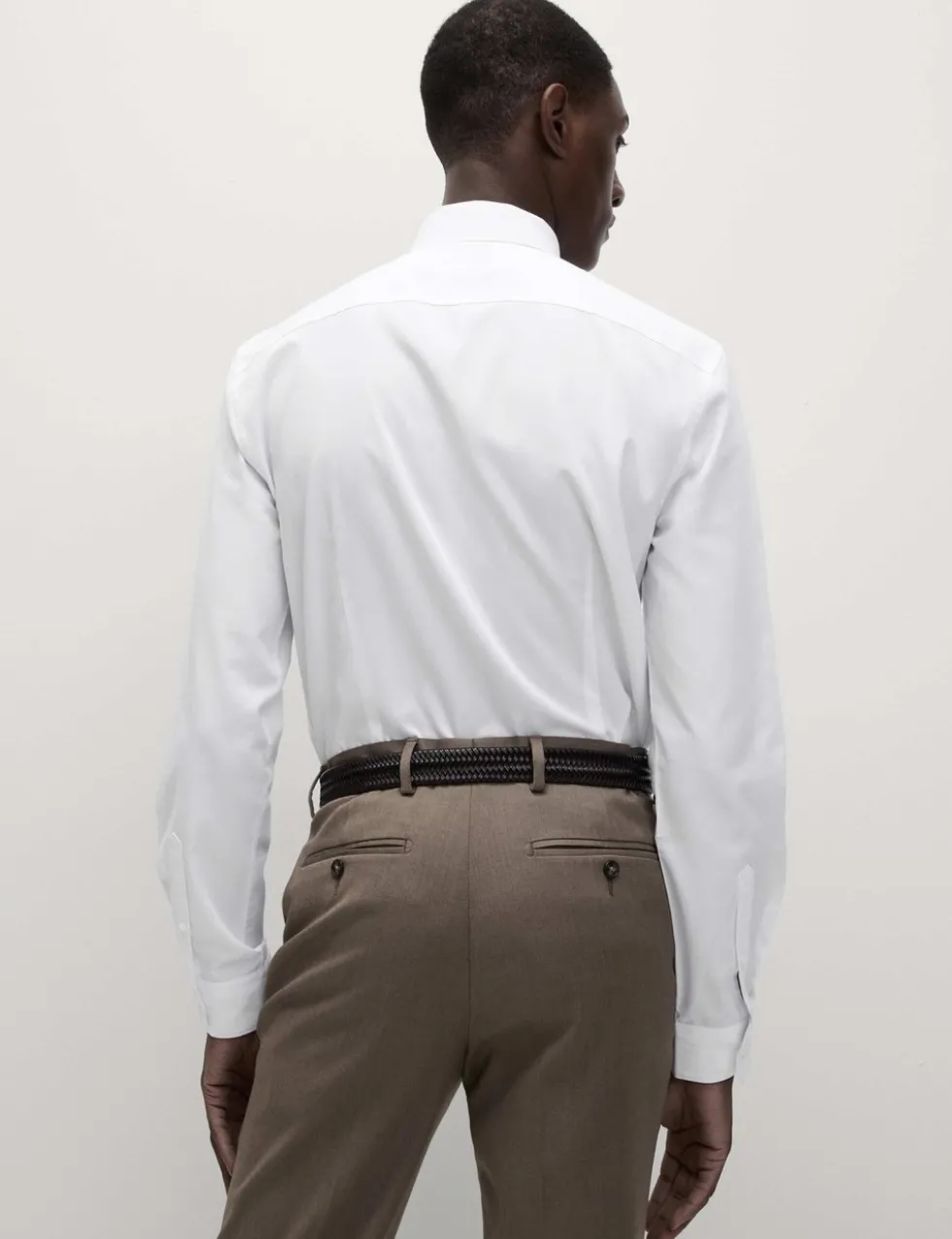 Skinny Fit Easy Iron Cotton Blend Shirt