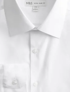 Skinny Fit Easy Iron Cotton Blend Shirt