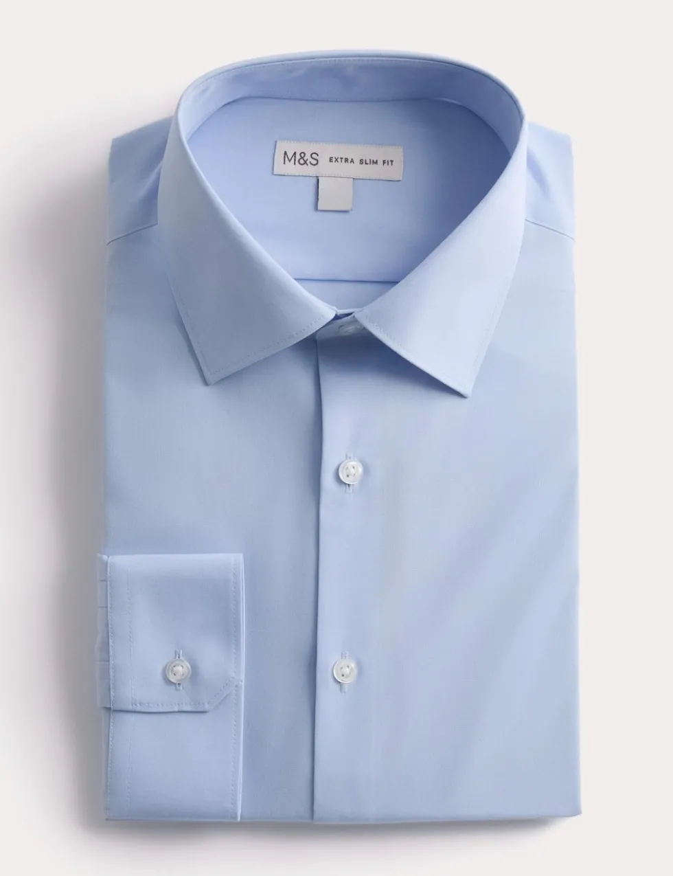 Skinny Fit Easy Iron Cotton Blend Shirt