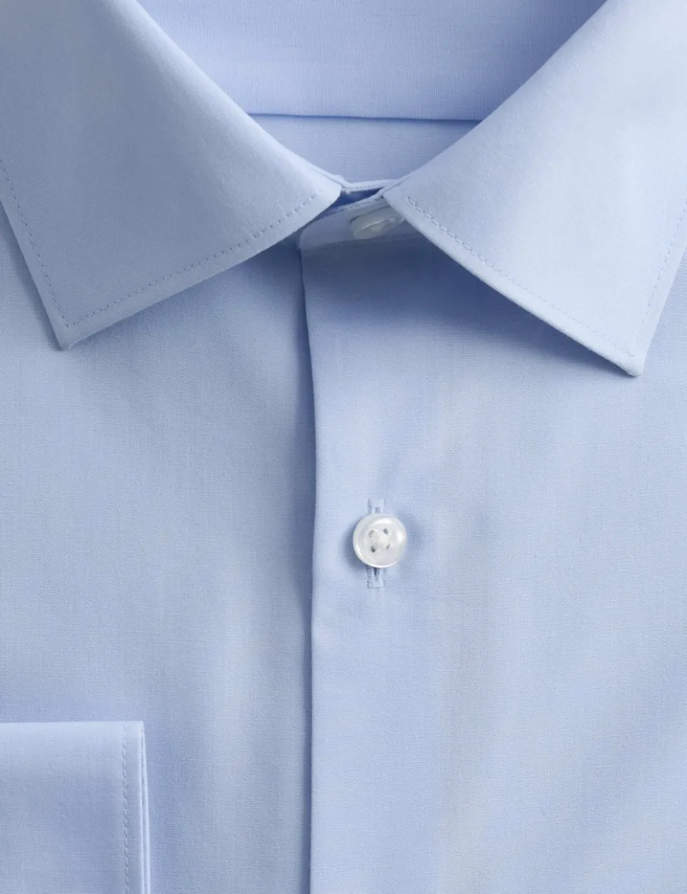 Skinny Fit Easy Iron Cotton Blend Shirt