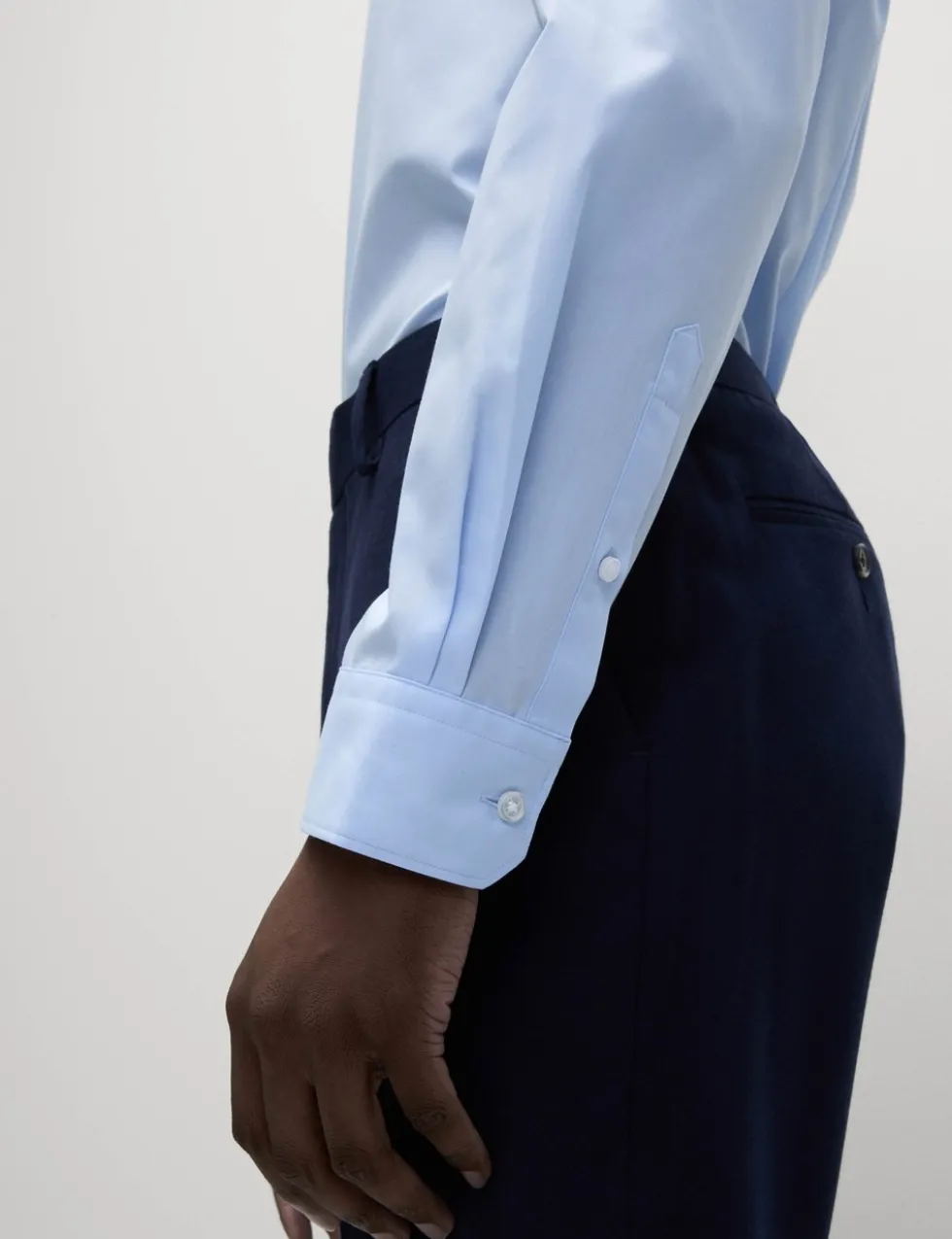 Skinny Fit Easy Iron Cotton Blend Shirt