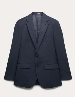 Skinny Fit Grid Check Stretch Suit Jacket
