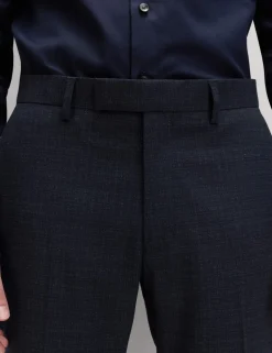 Skinny Fit Textured Stretch Suit Trousers