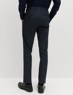 Skinny Fit Textured Stretch Suit Trousers