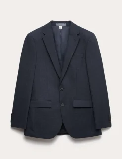 Skinny Fit Textured Stretch Suit Jacket