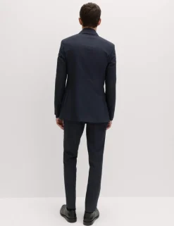 Skinny Fit Textured Stretch Suit Jacket