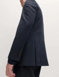 Skinny Fit Textured Stretch Suit Jacket