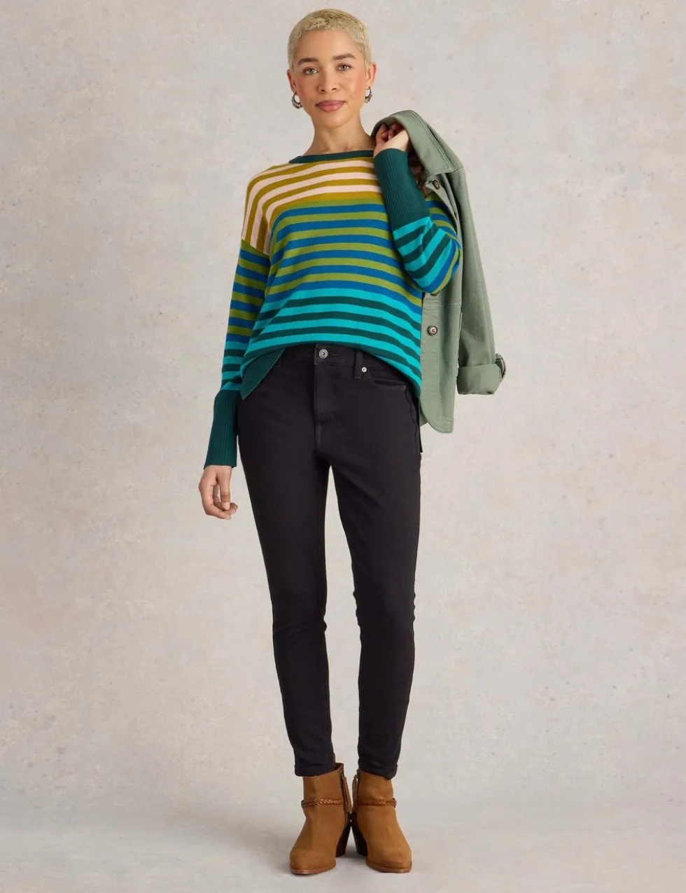 Skinny Mid Rise Ankle Grazer Jeans