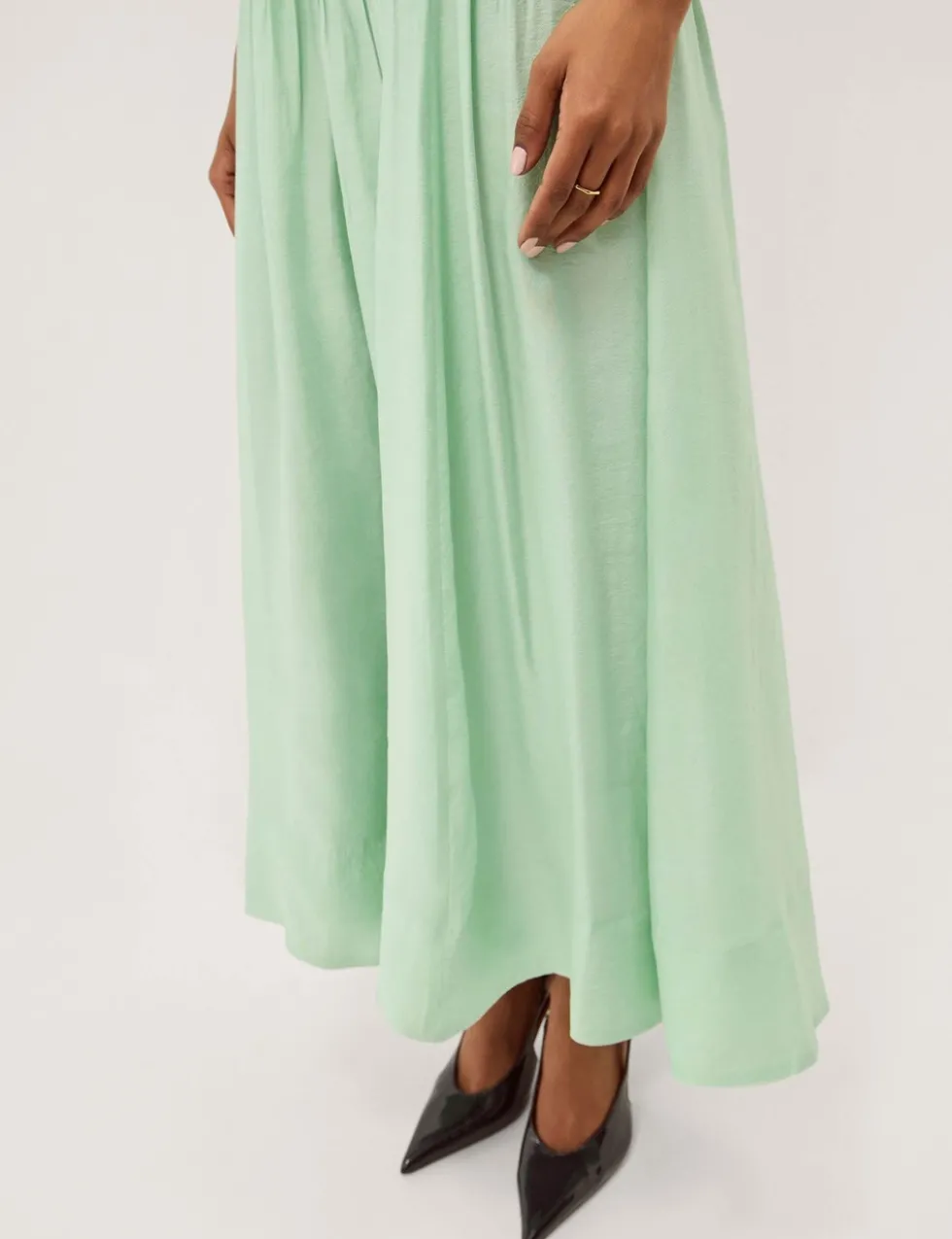 Slash Neck Midaxi Skater Dress
