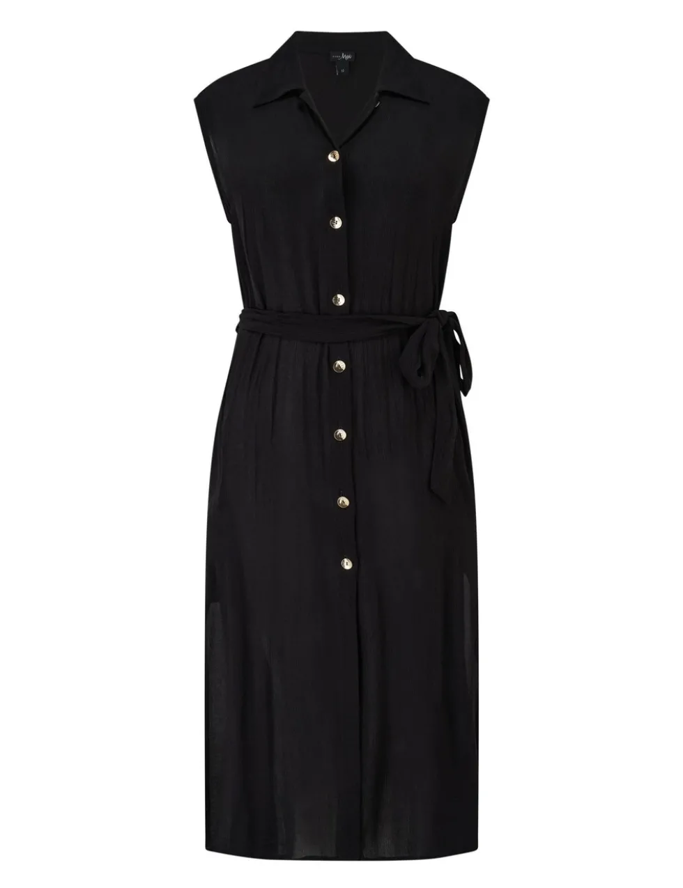 Sleeveless Crinkle Maxi Beach Shirt