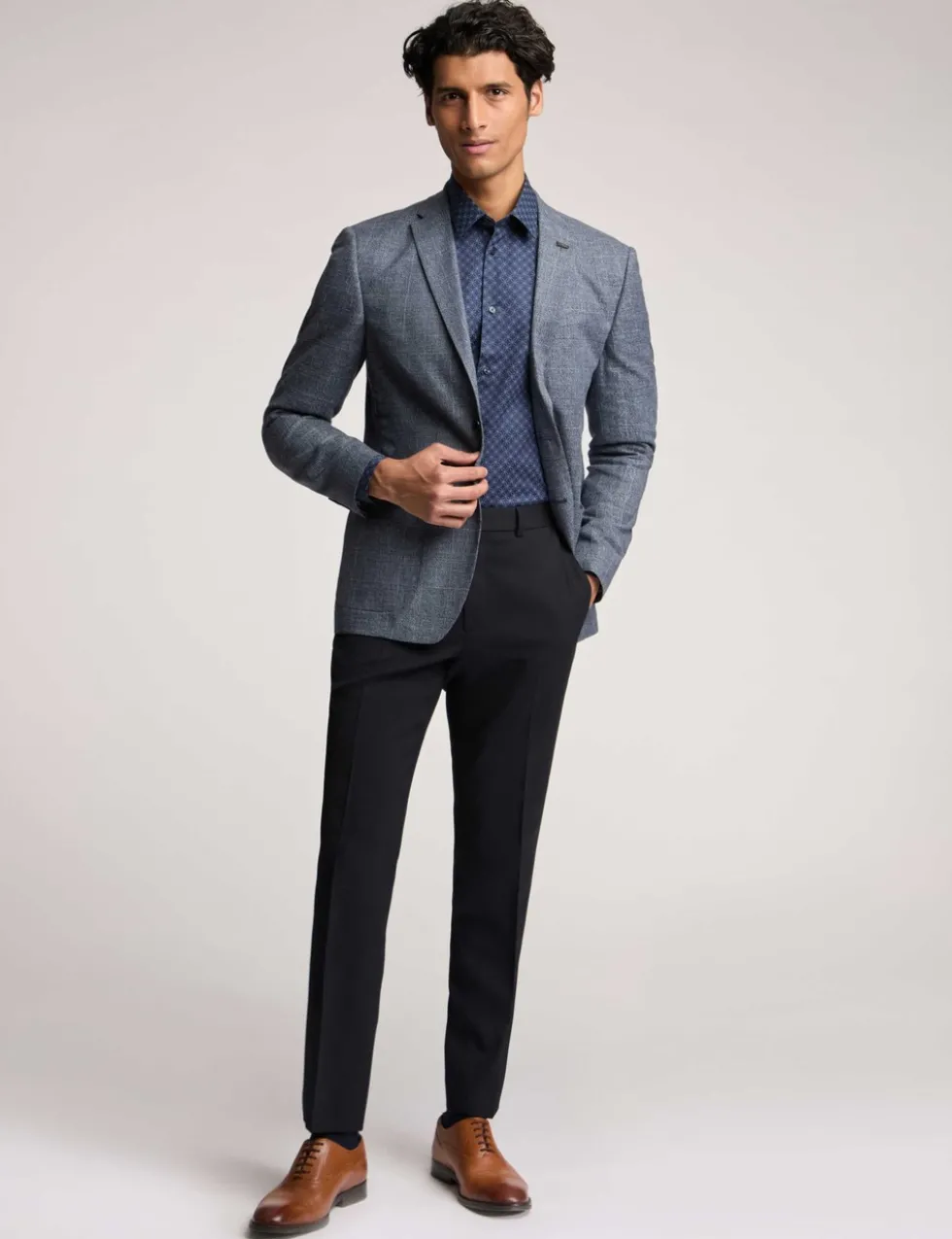 Slim Fit Check Suit Jacket