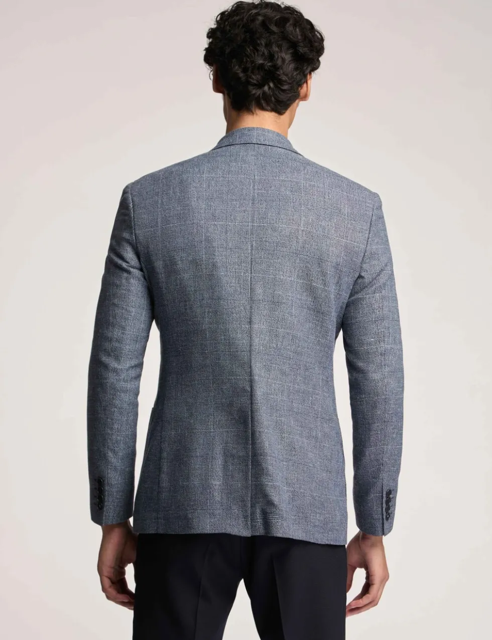 Slim Fit Check Suit Jacket