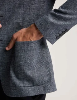 Slim Fit Check Suit Jacket