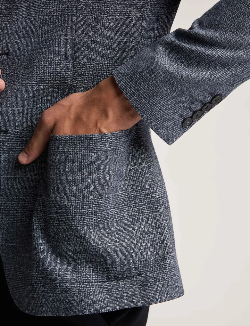 Slim Fit Check Suit Jacket
