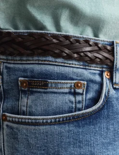 Slim Fit Clean Wash 5 Pocket Jeans