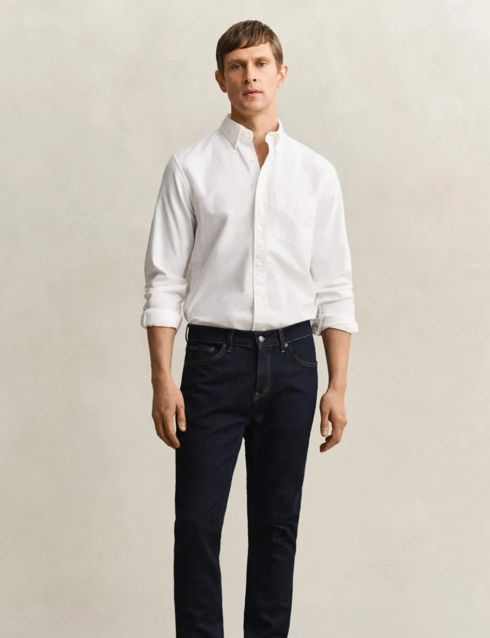 Slim Fit Clean Wash 5 Pocket Jeans
