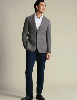 Slim Fit Cotton Blend Jersey Jacket