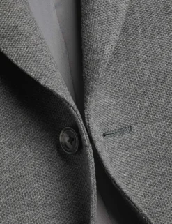 Slim Fit Cotton Blend Jersey Jacket