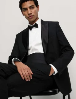 Slim Fit Cotton Dress Shirt with Bow Tie
