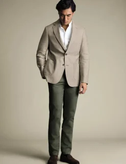 Slim Fit Cotton Linen Blend Jacket