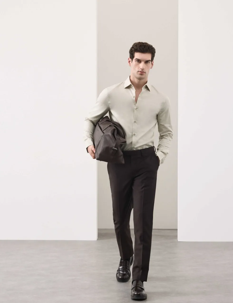 Slim Fit Cotton Performance Shirt