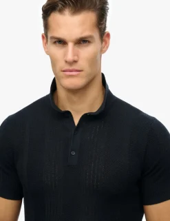 Slim Fit Cotton Rich Knitted Polo Shirt
