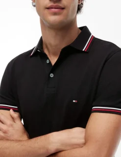Slim Fit Cotton Rich Pique Tipped Polo Shirt