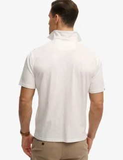 Slim Fit Cotton Rich Polo Shirt with Linen