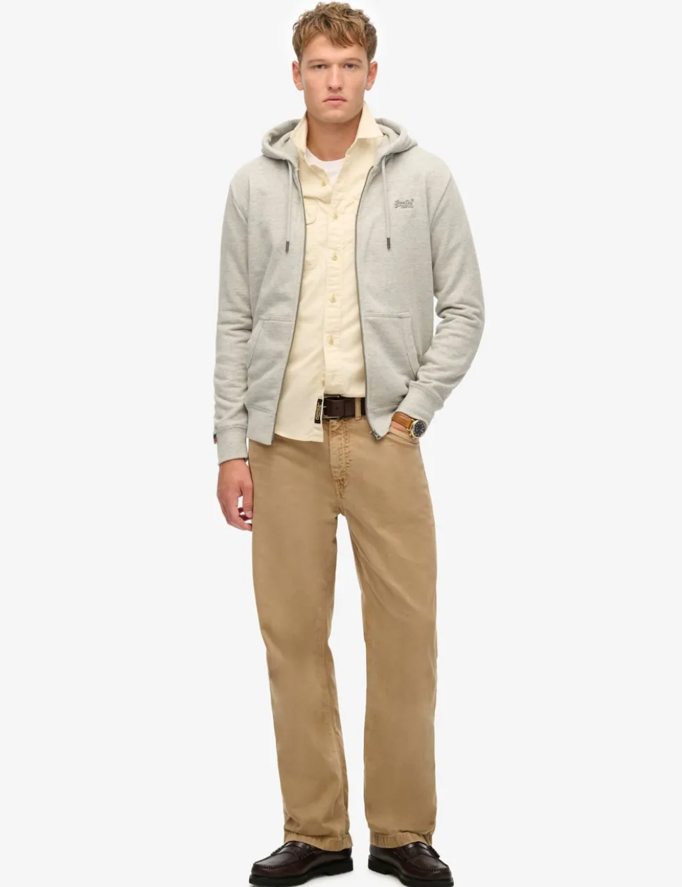 Slim Fit Cotton Rich Zip Up Hoodie