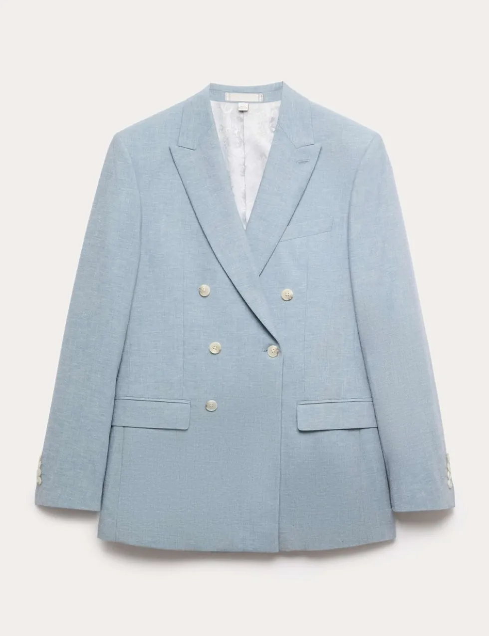 Slim Fit Double Breasted Suit Jacket