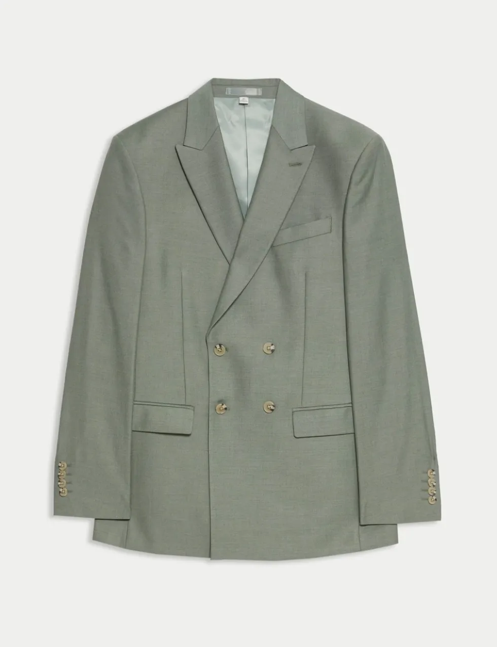 Slim Fit Double Breasted Jacket with Stretch
