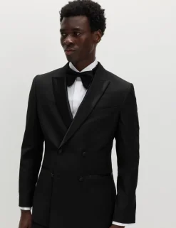 Slim Fit Double Breasted Tuxedo Jacket