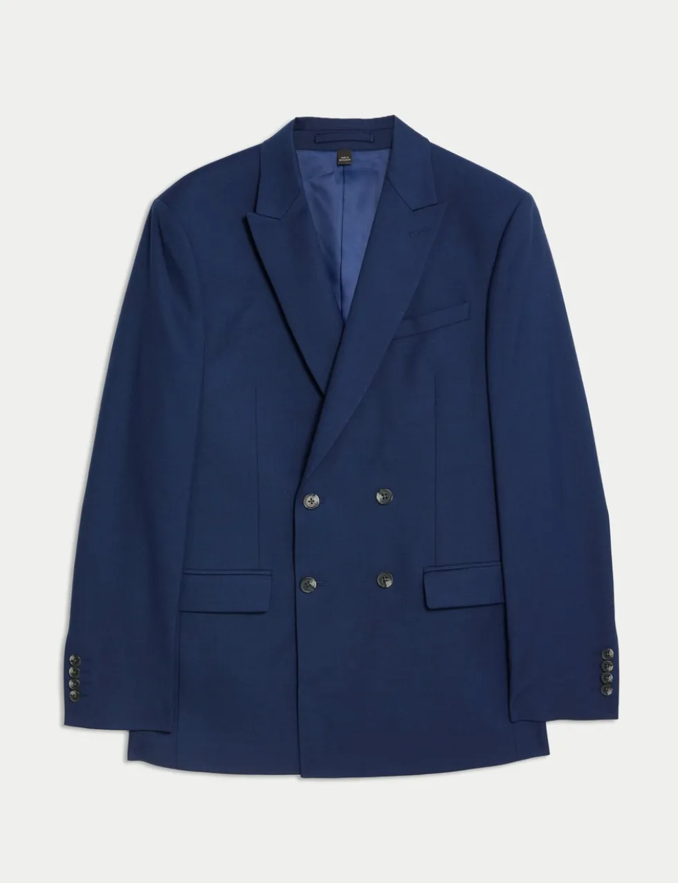 Slim Fit Double Breasted Jacket with Stretch