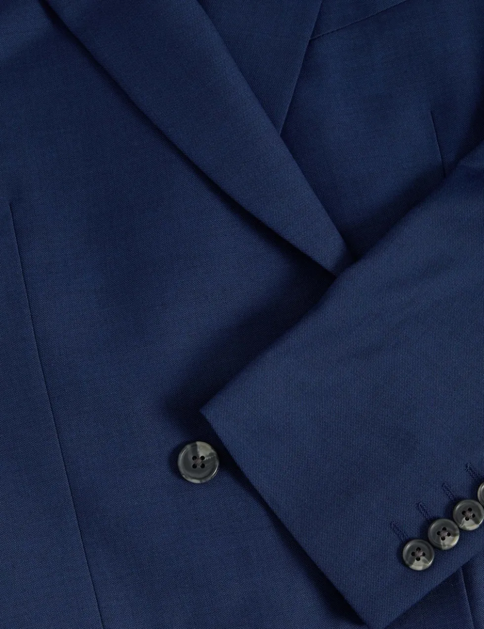 Slim Fit Double Breasted Jacket with Stretch