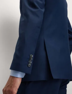 Slim Fit Double Breasted Jacket with Stretch