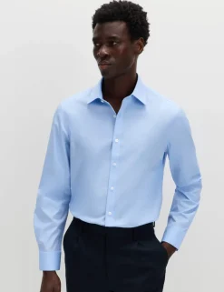 Slim Fit Easy Iron Cotton Blend Shirt