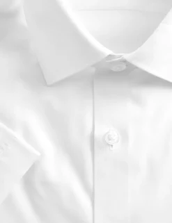 Slim Fit Easy Iron Cotton Blend Short Sleeve Shirt