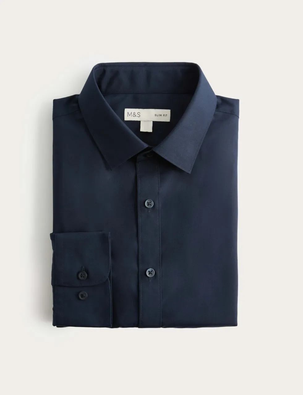 Slim Fit Easy Iron Cotton Blend Shirt