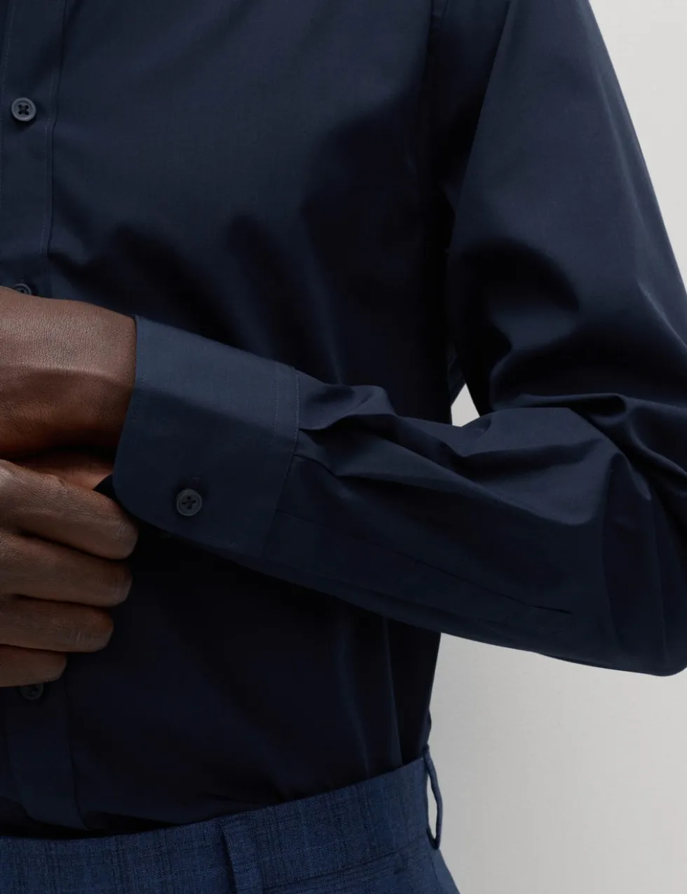 Slim Fit Easy Iron Cotton Blend Shirt