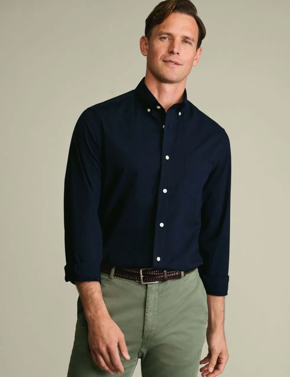Slim Fit Easy Iron Pure Cotton Shirt