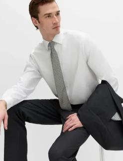 Slim Fit Easy Iron Shirt & Tie Set