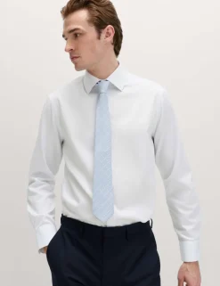 Slim Fit Easy Iron Shirt & Tie Set
