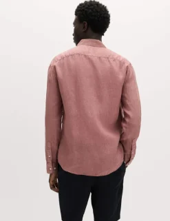Slim Fit Garment Dye Pure Linen Shirt