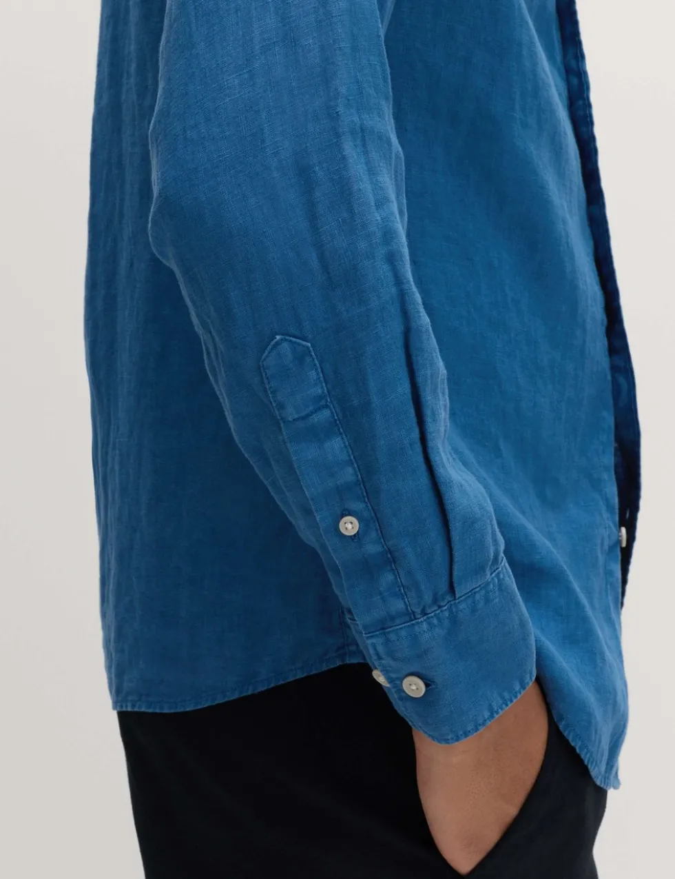 Slim Fit Garment Dye Pure Linen Shirt