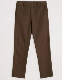 Slim Fit Linen Rich Herringbone Trousers