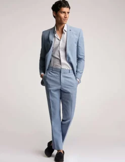 Slim Fit Linen Rich Jacket