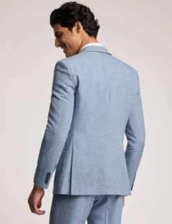 Slim Fit Linen Rich Jacket
