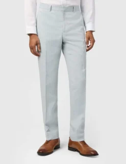 Slim Fit Linen Rich Suit Trousers