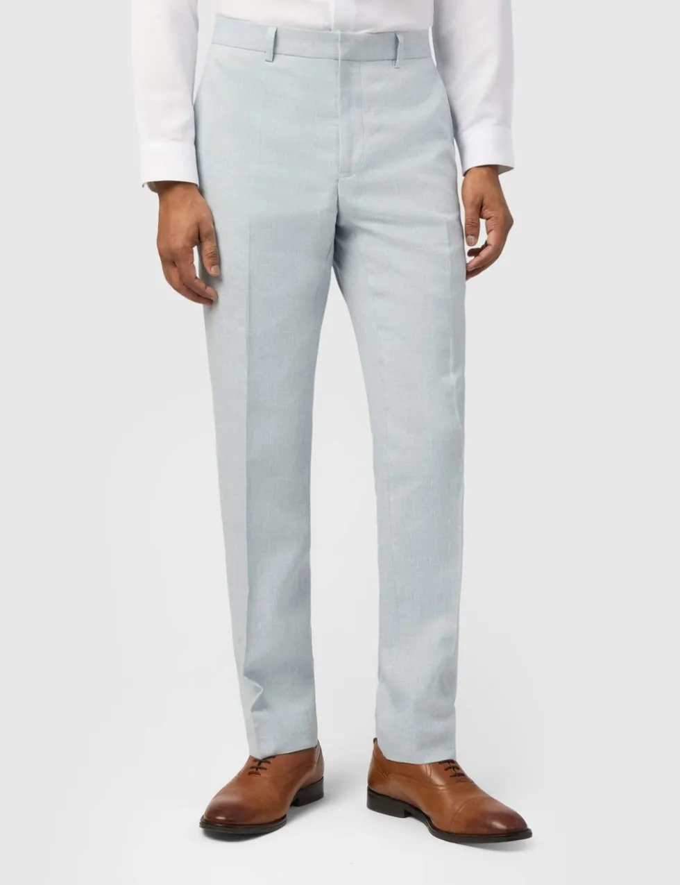 Slim Fit Linen Rich Suit Trousers