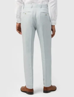 Slim Fit Linen Rich Suit Trousers